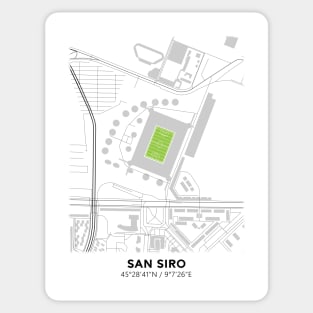 San Siro Map Design Sticker